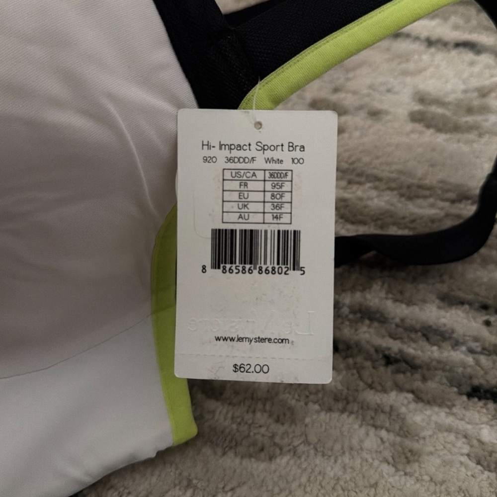 Le Mystere High-Impact Mesh Panel Full-Busted Wire Convertible Sports Bra 36DDD - Picture 3 of 3